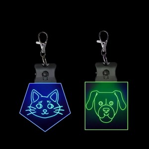 Llavero Acrílico LED Recargable Personalizado ODM, Grabado Láser 3D con Holograma, Llavero Luminoso para Regalo Corporativo - Product Image 1