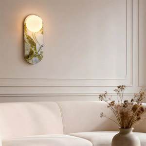 Lámpara de Pared LED Moderna y Minimalista con Decoración de Piedra Natural para Dormitorio y Uso Interior en el Hogar - Product Image 1