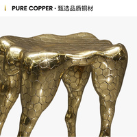 Chaise contemporaine haut de gamme personnalisée en cuir de crocodile, tabouret haut en laiton doré pour la maison, l'appartement, la villa, l'hôtel