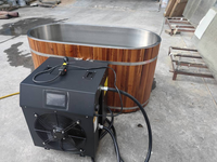 Baignoire ovale en cèdre rouge moderne et acier inoxydable, pour usage intérieur et extérieur, idéale pour la récupération sportive en hôtel, directement de l'usine