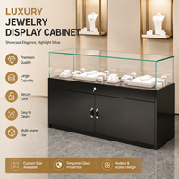 Vitrine de luxe pour bijoux, comptoir en verre trempé avec rangement, présentoir moderne pour montres pour magasin de détail