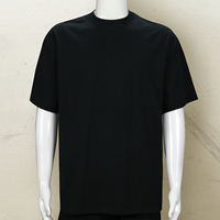 Streetwear T-shirt à manches courtes solide à épaules tombantes 305G T-shirt surdimensionné pour hommes