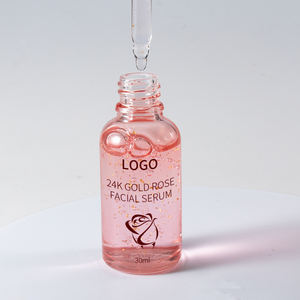Etichetta privata vegana biologica antirughe età del viso bagliore nuovo siero viso Anti invecchiamento oro rosa 24 carati - Product Image 3