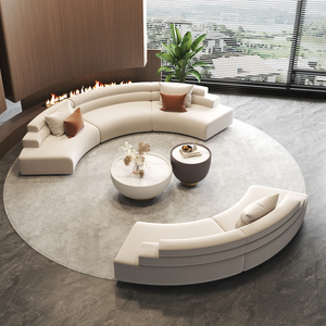 Muebles de Sala de Estar Modernos de Lujo Ligero para Tienda 4S, Oficina, Área de Hotel, Recepción-Ventas, Sala de Estar 20250621L - Product Image 3