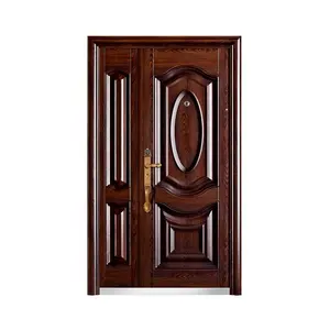 2023 good factory Entrance Interior Gate Door CE Certificate Wooden Screen painting steel Door