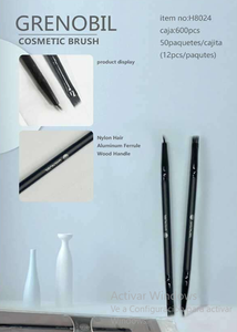 Pennello a Doppia Punta Angolato per Sopracciglia e Eyeliner Sottile, Strumento Sintetico per il Trucco e il Miglioramento delle Sopracciglia - Product Image 3