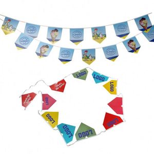 Banderines Triangulares Decorativos Personalizados, Banderas Colgantes Promocionales, Banderas Personalizadas con Cuerda - Product Image 1