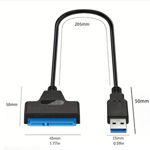Usb3.0 To Sata Data Cable 205mm For 2.5 3.5 Inch Hdd Ssd <b>Adapter</b> Connector - Product Image 1