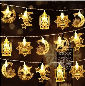 Ramadan LED <b>Lights</b> Acrylic <b>Battery</b> <b>Operated</b> for Home Party Decor <b>Fairy</b> String <b>Lights</b> Moon Star Islamic Festival Celebration - Product Image 3