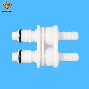Acetal de 1/4 "Apagado Inserto macho en línea Acoplamientos rápidos Desconexión rápida Acoplamientos de doble puerto Conector de manguera Doble - Product Image 1