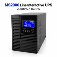Nobreak UPS 2000VA 1600W Monophasé Interactif en Ligne Onde Sinusoïdale Pure 60Hz Batterie Externe pour Appareils Électroménagers et Ordinateurs