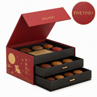 Boîte Cadeau de Luxe Haut de Gamme pour Gâteaux de Lune du Festival de la Mi-Automne en Papier Rigide Spécial avec Laminage Mat - Emballage Personnalisable