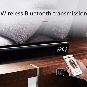 Q2 Altavoz grande barras de sonido LED barra de sonido Casque TV barra de sonido mejor calidad con altavoz tooh azul con reloj y <span class=keywords><strong>Alexa</strong></span> - Product Image 2