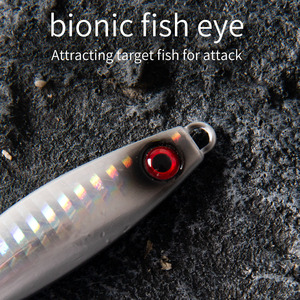 Señuelo de pesca de 40g para agua salada, cebo de fondo para pesca en el mar con ojos realistas y acabado iridiscente. - Product Image 4