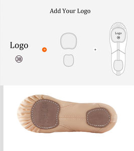 Chaussons <span class=keywords><strong>de</strong></span> <span class=keywords><strong>danse</strong></span> en cuir PU <span class=keywords><strong>de</strong></span> haute qualité pour enfants, semelle fendue et sans lacets, parfaits pour l'entraînement et la pratique, pour filles et garçons - Product Image 3