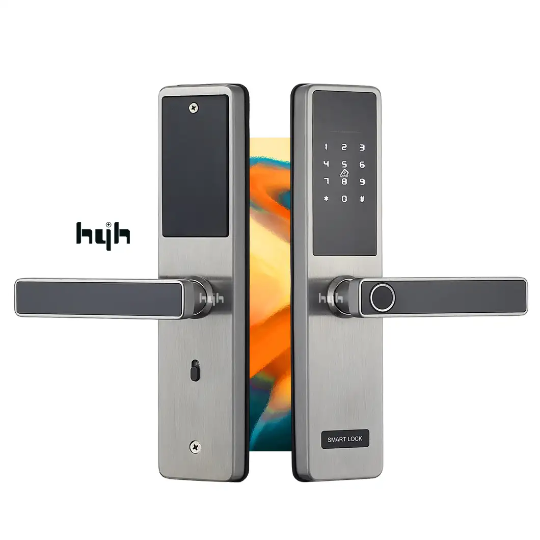 hyh Thumbprint Smart Lock For Home And Office Door Bedroom Fingerprint Key Card Hotel High Quality Electronic Code Door Lock
