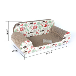 Classico 56*26*20cm grande gatto graffiare letto di Sisal e materiale di carta Catnip cartone gatto Scratcher letto con erba gatta giocattolo - Product Image 2