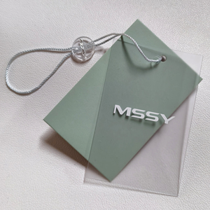 Xp-sıcak tasarım moda özel asılı kıyafet etiketi PVC salıncak etiketleri temizle plastik hangtag dize halat ile butik giysi için - Product Image 5