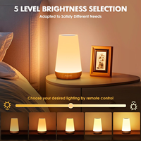 Lampe de table LED en forme d'ours à commande tactile, veilleuse, sept couleurs ambiantes, 13 couleurs, batterie rechargeable, intensité réglable, chambre à coucher, chevet