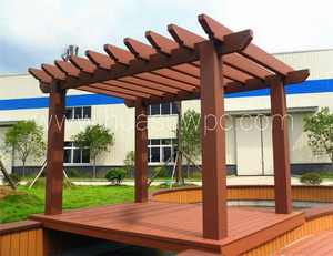 Intérieur de plage, couleur bois, résistante, extérieur composite wpc, pergola cabanas - Product Image 1