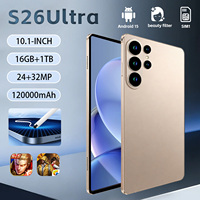 Tablet S26Ultra de 10.1 Pulgadas HD para Juegos, 16+1TB de Almacenamiento, 5G LTE Global, Batería de 12000mAh, Tablet Dual SIM para Entretenimiento, Trabajo y Aprendizaje