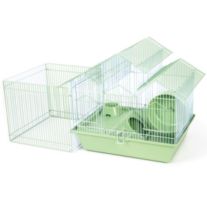 Cage de toit pour hamster d'intérieur 16 "45 cm avec stylo de jeu extensible Maison de hamster avec stylo de paiement - Product Image 4