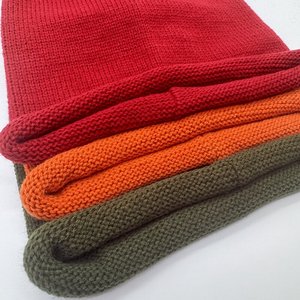 Bonnet long sans couture à bord roulé, tricoté, doux, respirant et fin, pour usage quotidien, unisexe, style rétro, casquettes personnalisées pour hommes - Product Image 5