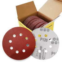 SongQi aluminium oksida pasir kertas merah 150/120mm 6/5 inci Flap Disc Grit 60 amplas Disc poles bantalan