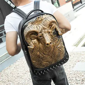 High School Rucksack bequeme kratz feste Tasche Geschenk Rucksack 3d stereo skopische Pu Rucksack