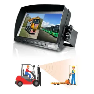 2CH视频输入卡车反向DVR监视器7英寸汽车监视器，带远程和支架用于重型汽车