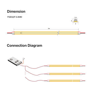 Nueva Tira LED Flexible de Cobre SOB de 320 LED Cortable, 5m/rollo, IP20 Impermeable, Iluminación para Paisajes con Certificación CE ROHS - Product Image 5