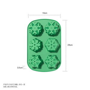 <span class=keywords><strong>Molde</strong></span> <span class=keywords><strong>de</strong></span> Silicona Desechable WQS para Pasteles y Galletas, Diseño Circular <span class=keywords><strong>de</strong></span> 6 Cavidades para Waffles, Origen Guangdong - Product Image 3