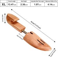 Embauchoirs en bois de cèdre Cedar Space, tailles 6.5-14, 2/4 pièces, pour hommes