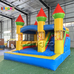 Château Gonflable Commercial en PVC de Qualité Professionnelle avec Toboggan et Piscine Intégrée pour Enfants, Modèle Castillo - Product Image 3