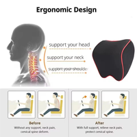 Coussin de soutien cervical OEM ODM avec logo personnalisé, respirant, pour siège auto, idéal pour la conduite quotidienne en été