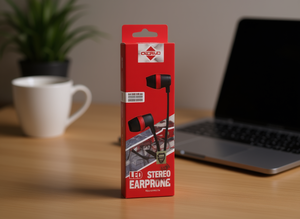 Auricolari stereo OmfoX con microfono, cuffie con driver dinamico cablato da 3,5 mm per uso con telefono cellulare e computer - Product Image 2