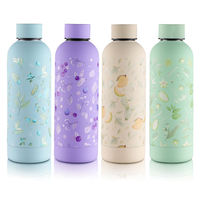 Bouteille isotherme en acier inoxydable personnalisée de 500 ml, anti-fuite, à double paroi sous vide, gourde sport pour cadeau promotionnel