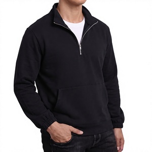Custom Best Selling Breathable <b>Men</b> Half Zip <b>Sweatshirts</b> In Stock Low Price <b>Men</b> Half Zip <b>Sweatshirts</b> Pocket Design Regular Fit - Product Image 1