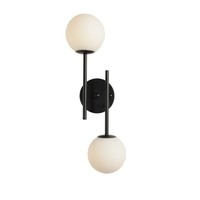 Senya-pro Applique Murale LED Postmoderne Minimaliste Style Nordique Mid-Century en Fer avec Abat-jour en Verre Blanc, Intensité Variable et Télécommande
