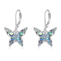 Boucles d'oreilles en argent sterling 925, motif celtique croissant de Phénix, coquille d'ormeau, bijoux Nirvana du Phénix pour femmes