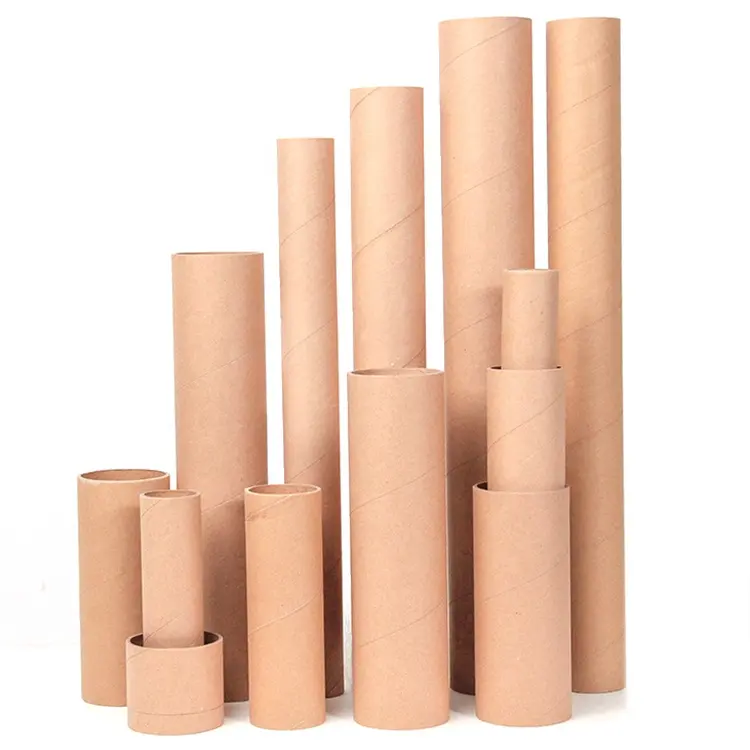 באיכות גבוהה מותאם אישית גודל קרטון קראפט נייר ליבה צינורות אריזת נייר צינור עבור Core