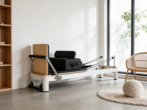 Reformer Pilates en aluminium équilibré de 130 kg avec exercices, ressorts en alliage d'aluminium et <span class=keywords><strong>La</strong></span> Reformer Springs Workout - Product Image 4