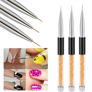 Pinceau liner en nylon à manche plastique pour nail art, stylo de peinture gel pour dessin floral, manucure et design d'ongles en salon - Product Image 6