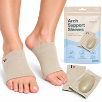Manchons de soutien de la voûte plantaire pour le soulagement de la fasciite plantaire, supports de compression pour les pieds avec coussinet en gel pour pieds plats et douleurs à la voûte plantaire