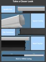 Layar Proyektor Listrik HEYU 4K Sliver Grey ALR untuk Proyektor Jarak Jauh 100 Inci Layar Proyeksi Motorized Home Theater 16:9