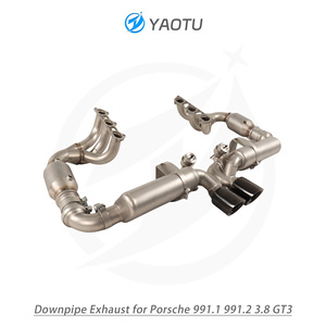 Sistema de escape completo YT que incluye colector de escape y sección trasera con válvula para <span class=keywords><strong>Porsche</strong></span> <span class=keywords><strong>991</strong></span>,1 <span class=keywords><strong>991</strong></span>,2 3,8 <span class=keywords><strong>GT3</strong></span> - Product Image 4