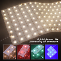 Feuille LED Flexible et Découpable, Rétroéclairage LED RGBW DC24V 512 LED, Blanc Chaud et Froid pour Éclairage de Dalles de Marbre et d'Onyx