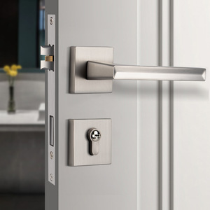 Poignée de porte de luxe au design moderne B9-2002, quincaillerie en alliage de zinc, serrure à cylindre à bon prix pour usage domestique, vente en gros d'usine - Product Image 2