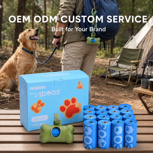Bolsas para excremento de perro de PE reciclado PCR, personalizadas OEM ODM de fábrica, sin perfume, extra gruesas para uso diario, grosor y cantidad de paquete personalizables - Product Image 1