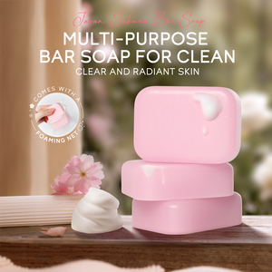 Savon nettoyant pour le visage et le corps 90g LAIKOU JAPAN SAKURA Savon en barre Naturel Fait à la main Hydrate et nourrit - Product Image 5